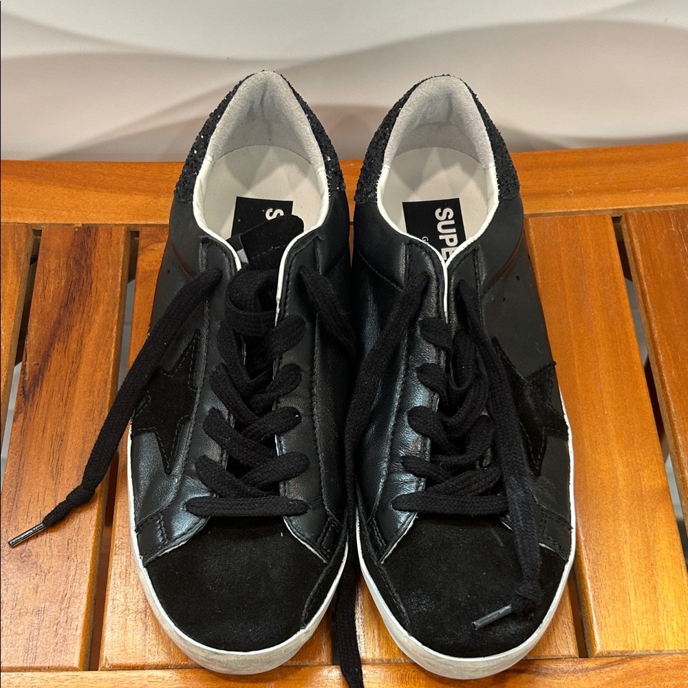 Golden Goose Black and White Sneakers